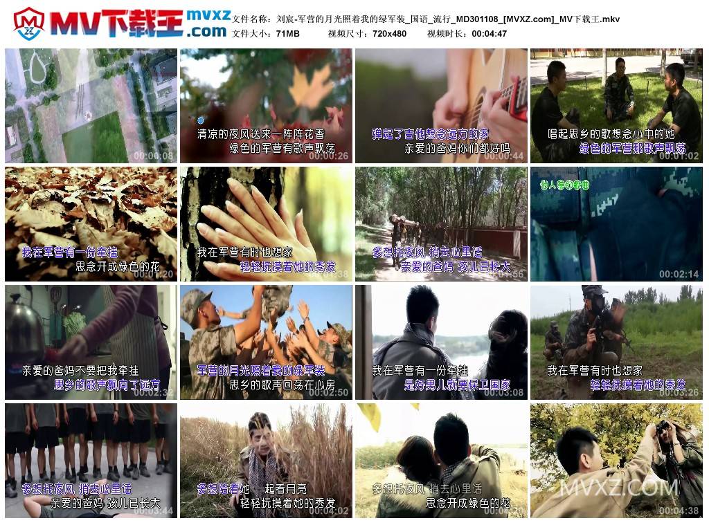 刘宸-军营的月光照着我的绿军装_国语_流行_MD301108